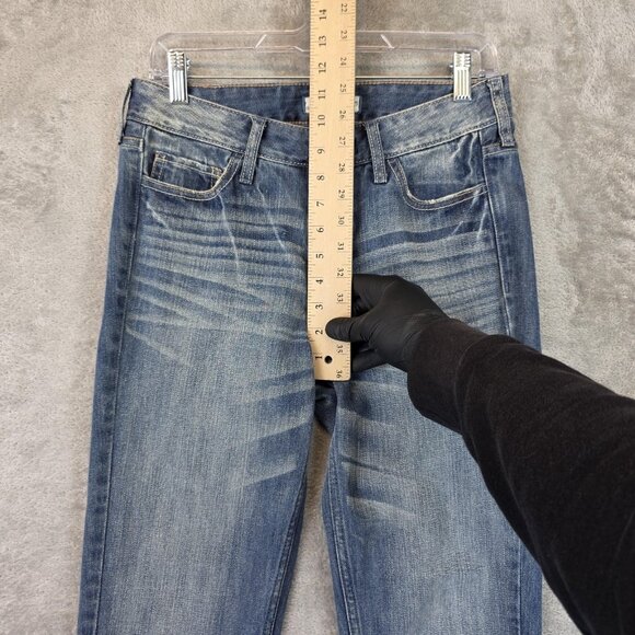 Hollister Jeans Womens 1 25 Blue Medium Wash Boyfriend Distressed Denim Pants - Picture 3 of 10